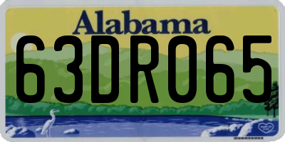 AL license plate 63DR065