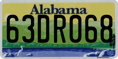 AL license plate 63DR068