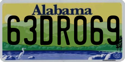 AL license plate 63DR069