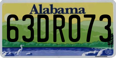 AL license plate 63DR073
