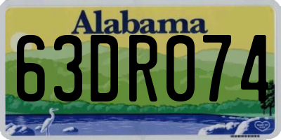 AL license plate 63DR074