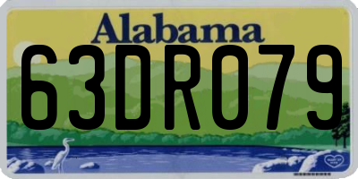 AL license plate 63DR079