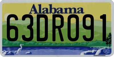 AL license plate 63DR091