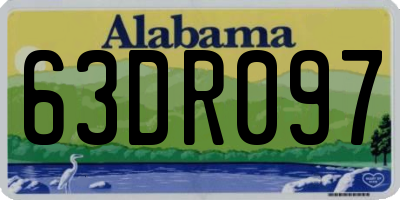 AL license plate 63DR097