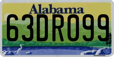 AL license plate 63DR099