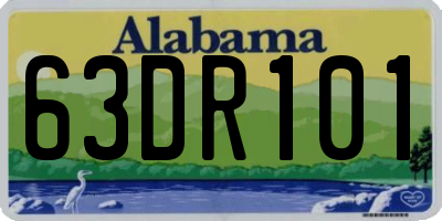 AL license plate 63DR101