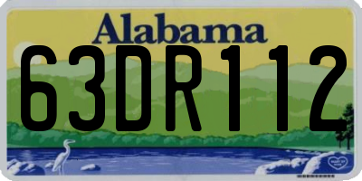 AL license plate 63DR112