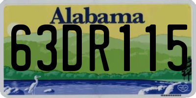 AL license plate 63DR115