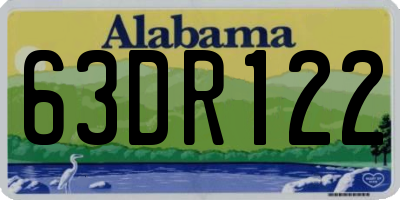 AL license plate 63DR122