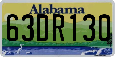 AL license plate 63DR130