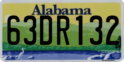 AL license plate 63DR132