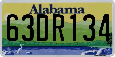 AL license plate 63DR134