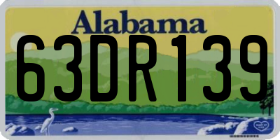 AL license plate 63DR139
