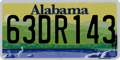 AL license plate 63DR143