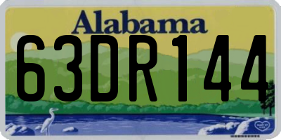 AL license plate 63DR144