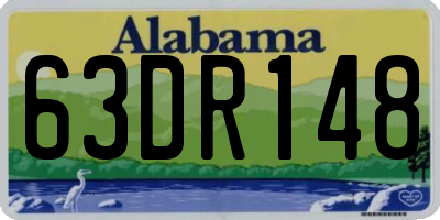 AL license plate 63DR148