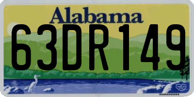 AL license plate 63DR149