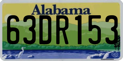 AL license plate 63DR153