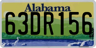 AL license plate 63DR156