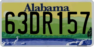 AL license plate 63DR157