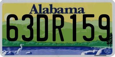 AL license plate 63DR159