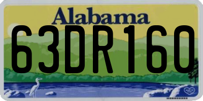 AL license plate 63DR160