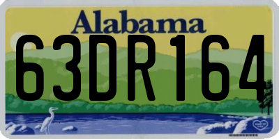 AL license plate 63DR164