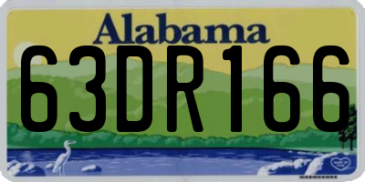 AL license plate 63DR166