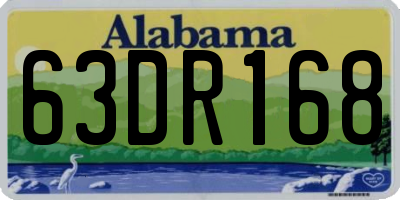 AL license plate 63DR168