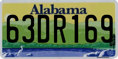 AL license plate 63DR169