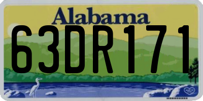 AL license plate 63DR171