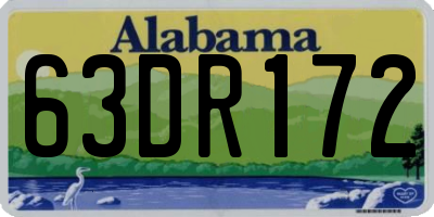 AL license plate 63DR172