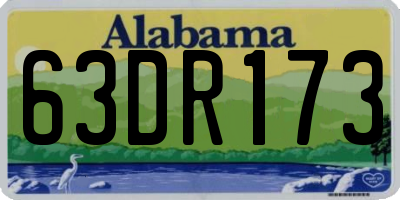 AL license plate 63DR173