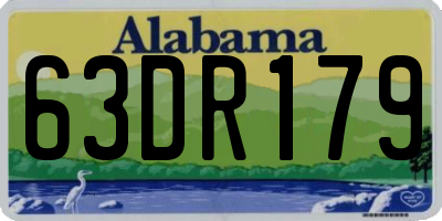 AL license plate 63DR179