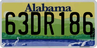 AL license plate 63DR186