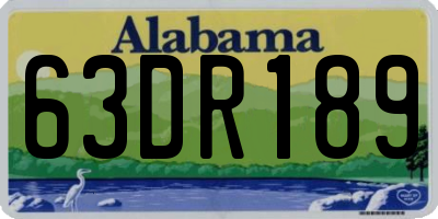 AL license plate 63DR189
