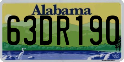 AL license plate 63DR190