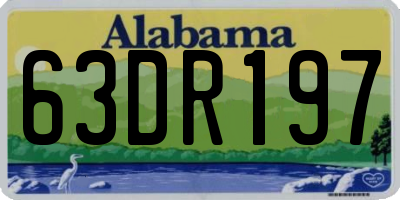 AL license plate 63DR197