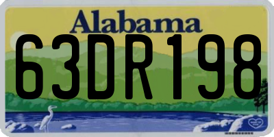 AL license plate 63DR198