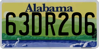 AL license plate 63DR206