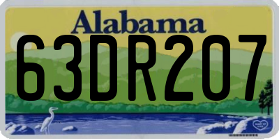 AL license plate 63DR207