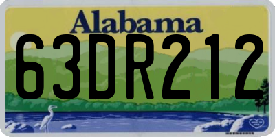 AL license plate 63DR212
