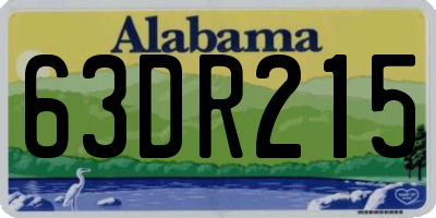 AL license plate 63DR215