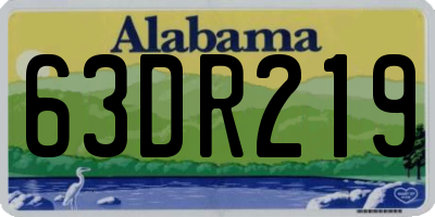 AL license plate 63DR219
