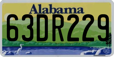 AL license plate 63DR229