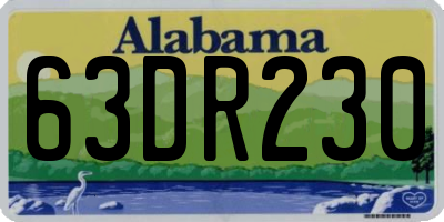 AL license plate 63DR230