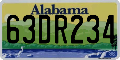 AL license plate 63DR234