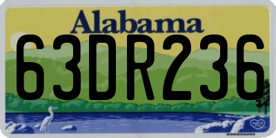 AL license plate 63DR236