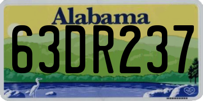 AL license plate 63DR237