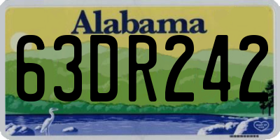 AL license plate 63DR242